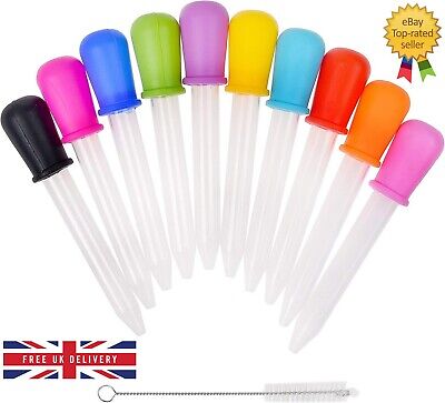 Liquid Droppers Kids 5ml Pipettes Craft Candy Mould Medicine Feeder Dropper • 6.99£