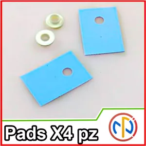 4x PAD TERMICO MICA ISOLANTE PER TRANSISTOR TO-220 con rondella Thermal Pad - Foto 1 di 1