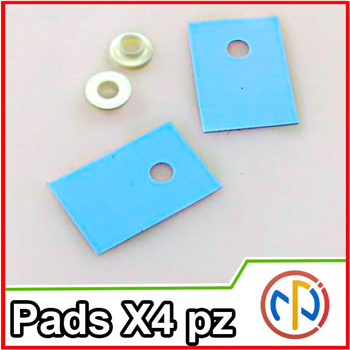 4x PAD TERMICO MICA ISOLANTE PER TRANSISTOR TO-220 con rondella Thermal Pad