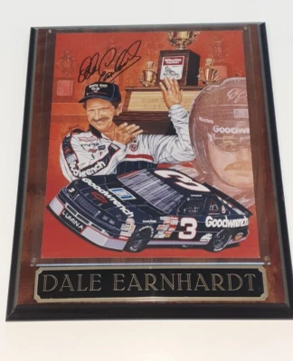 С автографом Дейла Эрнхардта — No3 Goodwrench Champion NASCAR табличка с сертификатом подлинности - Изображение 1 из 4