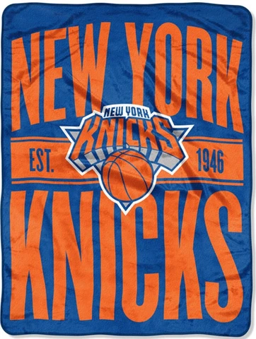 New York Knicks NBA 46" x 60" Clear Out Micro Soft Plush Raschel Throw Cover