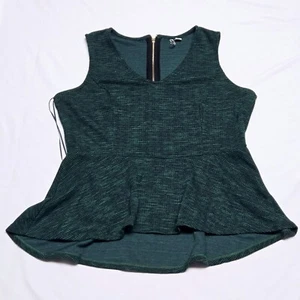 Stylish Holiday Coquette Fitted Sleevless Zip Back Womens Top Sz L - Picture 1 of 8