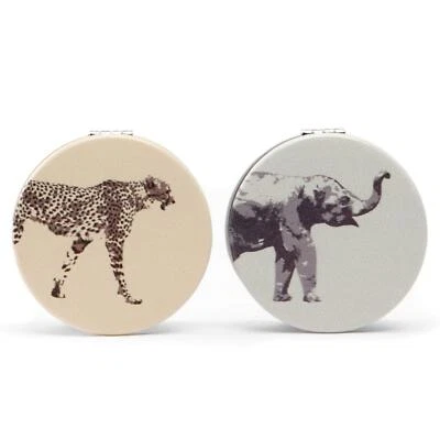 Danielle Creations Safari Compact Pocket Folding Mirror Elephant OR Cheetah - Image 1 of 4