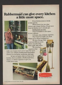 Rubbermaid Cocina Mujer Rubia Envejecida Desorden 1973 Anuncio Impreso Vintage W73 - Imagen 1 de 1