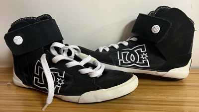 DC Women's Skateboard Hi Top Shoes Black & White size 8.5 - Image 1 of 4