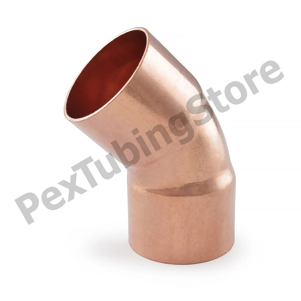 (10) 1-1/4" C x 1-1/4" C 45-Degree Copper Elbows - Image 1 of 1