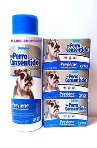 4PACK SHAMPOO + JABÓN DEL PERRO CONSENTIDO PREVIENE PULGAS, PIOJOS Y GARRAPATAS - Picture 1 of 5