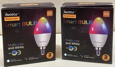 4 x Avatar E14 Smart Bulb WiFi Warm White RGB App Control iOS Alexa Google 5W - Image 1 of 2