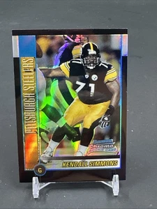 2002 BOWMAN CHROME REFRACTOR #189 - KENDALL SIMMONS RC #ED 194/500 STEELERS - Picture 1 of 2