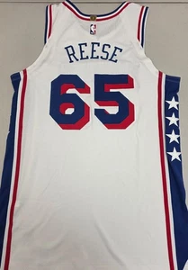76ers Alex Reese Game Used 4-1-25 vs Knicks Basketball Trikot WEISS 50 - Bild 1 von 4