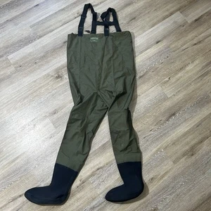 Orvis Waders Green Fly Fishing Nylon Stocking Soft Foot Size Medium Suspenders - Picture 1 of 22