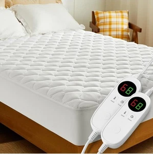 Heated Mattress Pad Queen Size Dual Control - Electric Mattress Pad, 11 Heat Set - Picture 1 of 8