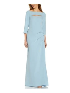ADRIANNA PAPELL Womens 3/4 Sleeve Boat Neck Full-Length Formal Gown Dress - Picture 1 of 11