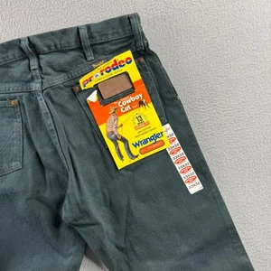 Wrangler Jeans Mens 33x32 (Fits 33x31) Green Cowboy Cut OG Fit 90s Made in USA - Picture 1 of 13