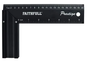 Faithfull Prestige Équerre Aluminium Noir 200mm (8in) FAICS8CNC - Picture 1 of 1