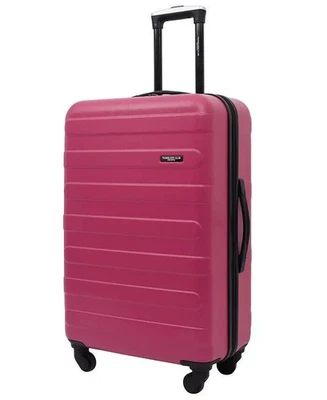 Travelers Club Austin Hard Shell 26" Luggage Hot Pink Suitcase Lightweight - Image 1 of 4