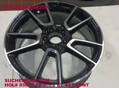 MERCEDES C-CLASS 19" OE FACTORY WHEEL RIM  85687 2019-2021 MACH BLK A2054012200 - Image 1 of 4