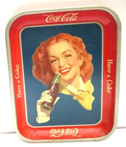 VINTAGE COCA-COLA SODA POP ADVERTISING STEEL TRAY ~ HAVE A COKE COLLECTIBLE TRAY - Picture 1 of 2