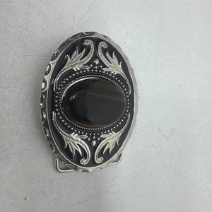 YOQUCOL Fibbia per cintura uomo vintage nativi americani western cowboy pietra marrone - Foto 1 di 3
