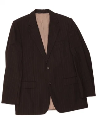 Chaqueta Blazer HUGO BOSS Para Hombres 2 Botones IT 52 XL Negra Lana a Rayas HI15 Foto 1 de 3