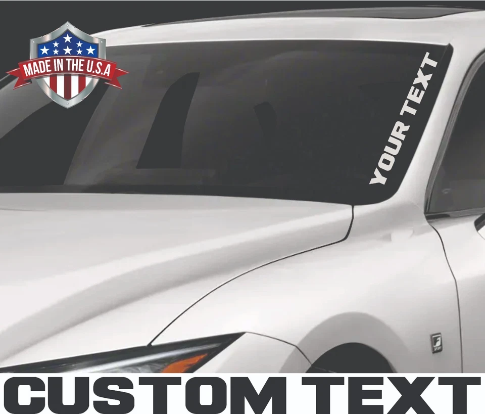 Calcomanía de texto personalizada para parabrisas Mitsubishi Mirage pancarta calcomanía pilar A Foto 1 de 2