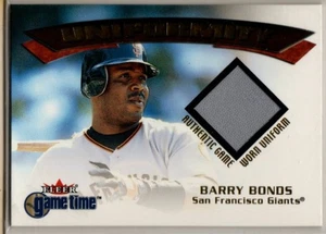 2001 Fleer Game Time Baseball Uniformity Barry Bonds JERSEY GIANTS - Picture 1 of 1