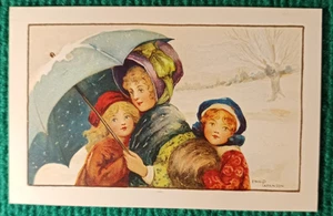 CPA - ILLUSTRATEUR - ETHEL PARKINSON N° 433 - FAMILLE SOUS LA NEIGE PARAPLUIE - Imagen 1 de 2