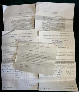 1917 WWI Preston, LANCASHIRE WAR AGRICULTURE EXECUTIVE COMMITTEE archive lot - Picture 1 of 1