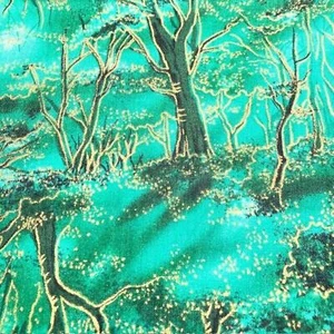 Landscape Fabric Winter Solstice by Hoffman 100% Cotton 7/8 Yard to sew or quilt - Picture 1 of 4