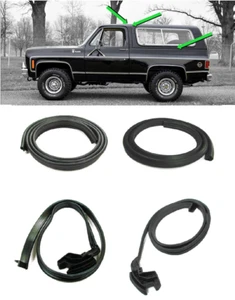 (4PC Set) Hard Top Side Weatherstrip Seal Kit for 1976-1991 Blazer & Jimmy - Picture 1 of 3