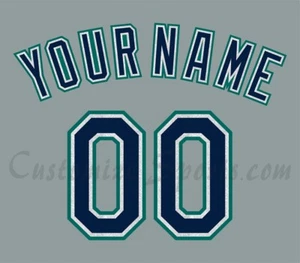 Seattle Mariners Customized Number Kit For 2016-2023 Road Gray Uniform - Picture 1 of 1