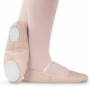 Capezio CG2002 Women's 3M (Fits Child 13) Pink Leather Split Sole Ballet Shoe - Picture 1 of 1