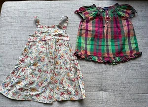 Ralph Lauren Bebé Niñas Vestido y Túnica Floral Cuadros Talla 24M - Imagen 1 de 4