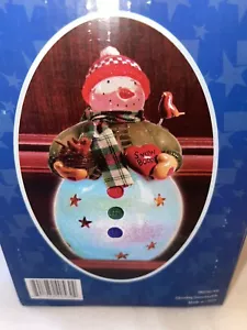 Leuchtender Snowbuddy Schneemann von Teresa Kogut Zauberhafte Glasfaserbeleuchtung - Bild 1 von 6