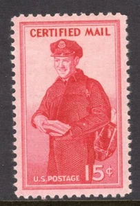 United States Scott #FA1 VF MNH 1955 15 Cent Letter Carrier Certified Mail - Picture 1 of 1