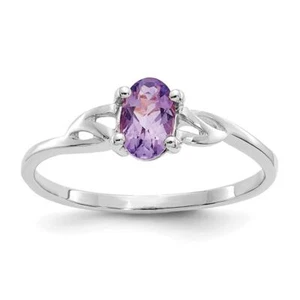 14K Solid White Gold Amethyst Ring - Picture 1 of 60