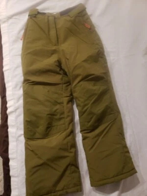NUEVO CON ETIQUETAS Niños Grueso Cálido Forro Polar/Invierno Pantalones para Nieve Bolsillos con Cremallera Verde Talla 8 Foto 1 de 4