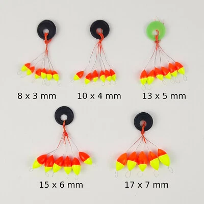 NOBRAND 30/60 St. FORELLEN PILOTKUGELN Mini Kugel Ball Posen Pose Bißanzeiger orange