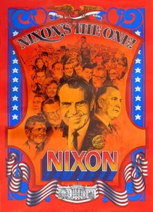 Póster oficial 1968 Richard Nixon Famous People Montaje ~ Goldwater Ford Reagan - Imagen 1 de 2