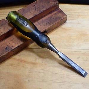 Vintage Stanley Steel Butt 12mm Chisel - Resin Handle - Picture 1 of 6