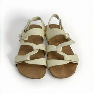 Sandalias Vionic Paros para mujer con tira trasera charol ortopédico beige animal 8 - Imagen 1 de 12