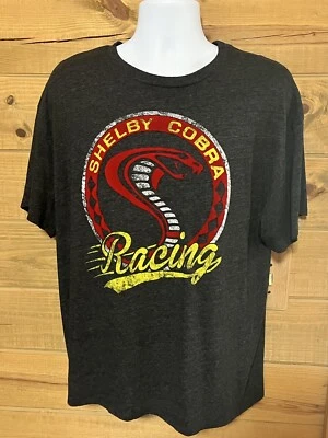 Camiseta Shelby Mustang Cobra Racing Veludo Gráfico Tamanho XL Extra Grande Cinza Excelente Estado Usado - Imagem 1 de 4