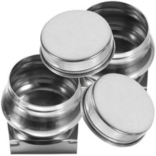  2 Pcs Stainless Steel Palette Cup with Lid Empty Watercolor Palettes