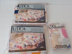 J.P. Stevens Utica Twin Sheets Set & Pillow Case Elephants Walk On The Wild Side - Picture 1 of 3