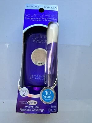 Physicians Formula Youthful Wear Youth Boosting Foundation Light 7557 Rare NEW! - Image 1 of 2