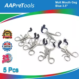 5pcs SET MOLT MOUTH GAG 3.5" DENTAL MOUTH GAG SURGICAL INSTRUMENTS PREMIUM - Picture 1 of 3