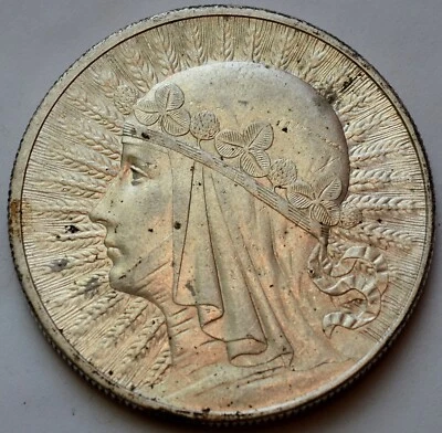 10 Zlotych 1932, Queen Jadwiga, Londres Mint Foto 1 de 2