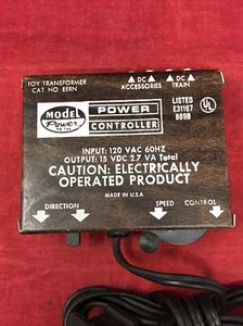 Vintage Model Train Power Transformer HO N Scale EERN Controller 120 Vac 15 VDC - Picture 1 of 11