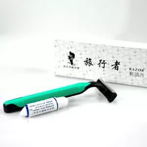 1X Travel Portable Razor Shaver Grainer With Shaving Cream - Picture 1 of 6