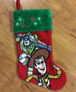 Toy Story Disney Original Buzz Light Year & Woody Christmas Stocking 19” *LOOK*